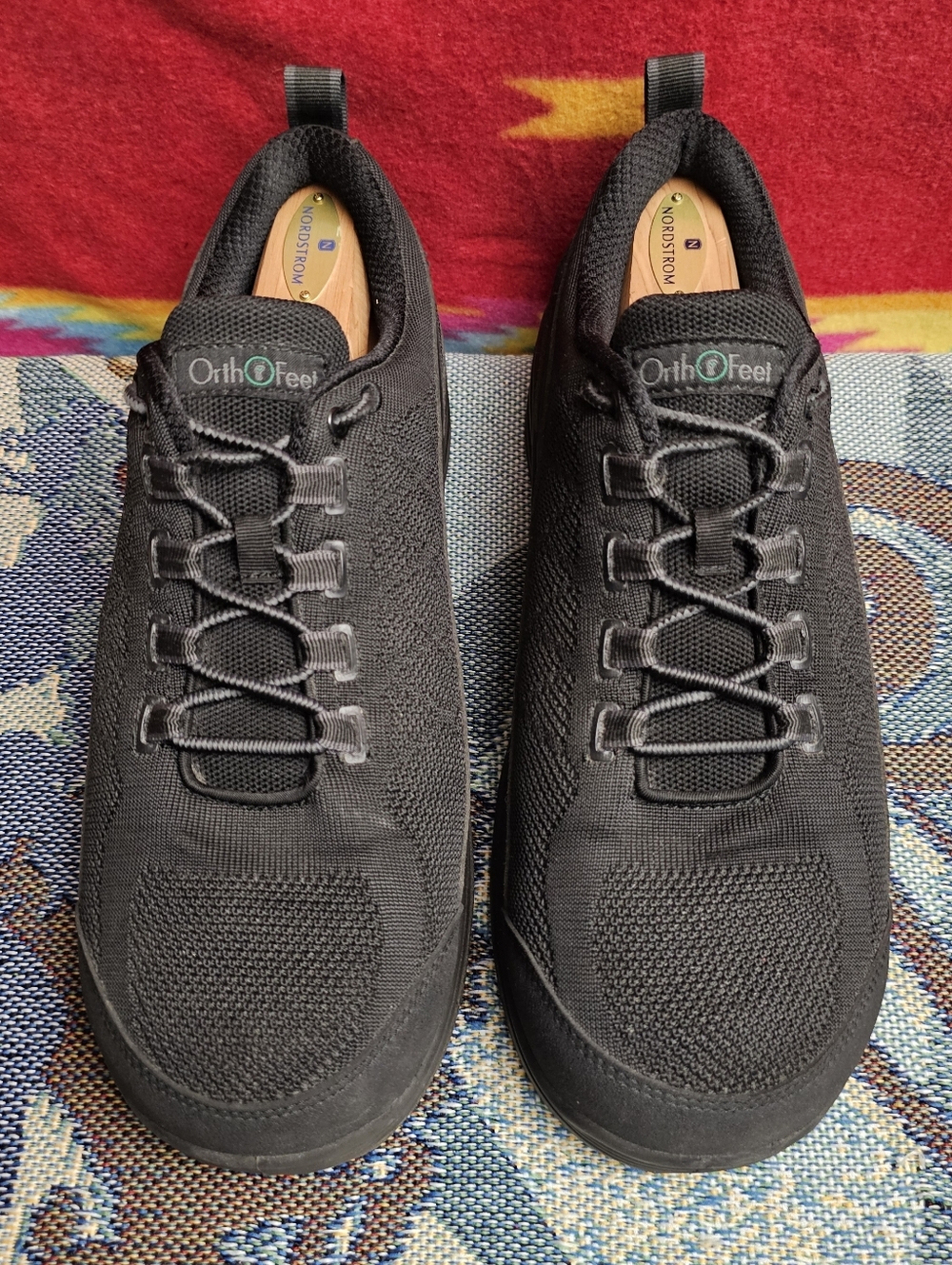 OrthoFeet Cobalt 612 Men’s Size 10 Wide 4E Work Shoes Composite Toe Black Mesh